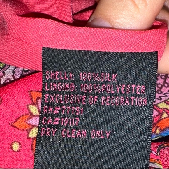 Betsy Johnson silk pink paisley dress - Picture 11 of 17